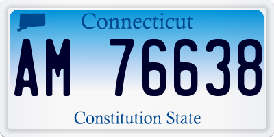 CT license plate AM76638