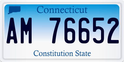 CT license plate AM76652