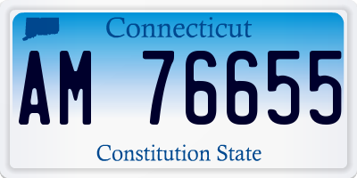 CT license plate AM76655