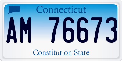 CT license plate AM76673
