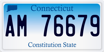 CT license plate AM76679