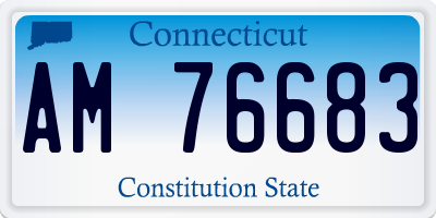 CT license plate AM76683