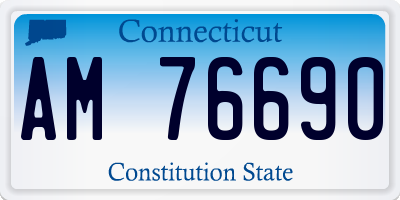 CT license plate AM76690