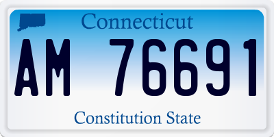 CT license plate AM76691