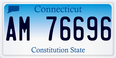 CT license plate AM76696