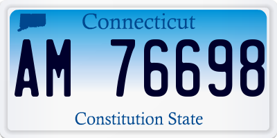 CT license plate AM76698