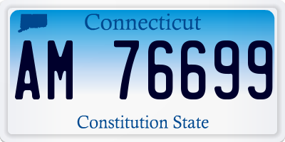 CT license plate AM76699