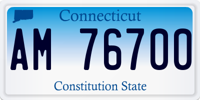 CT license plate AM76700