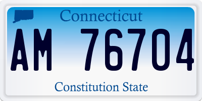 CT license plate AM76704