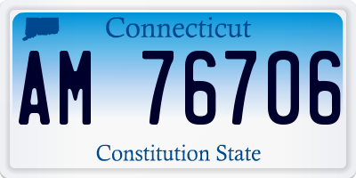 CT license plate AM76706