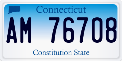 CT license plate AM76708