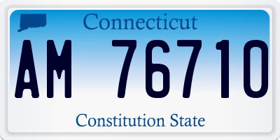 CT license plate AM76710