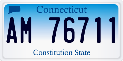 CT license plate AM76711