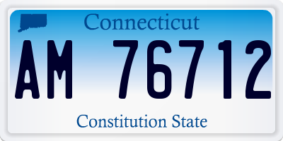 CT license plate AM76712