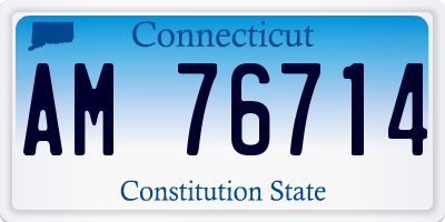 CT license plate AM76714
