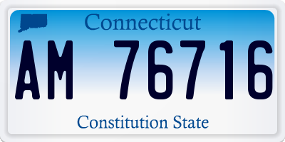 CT license plate AM76716
