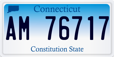 CT license plate AM76717