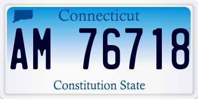CT license plate AM76718