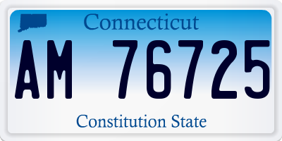 CT license plate AM76725
