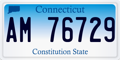 CT license plate AM76729