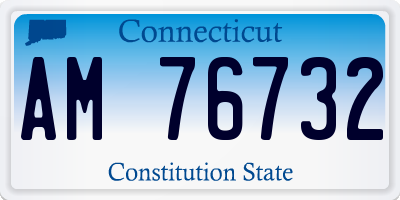 CT license plate AM76732