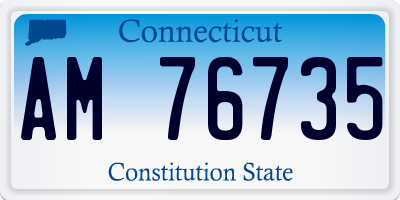 CT license plate AM76735