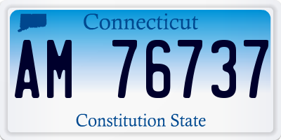 CT license plate AM76737