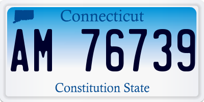 CT license plate AM76739