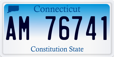 CT license plate AM76741