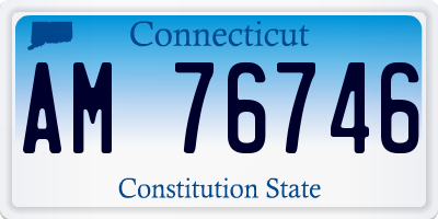 CT license plate AM76746