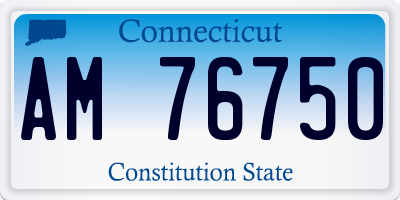 CT license plate AM76750