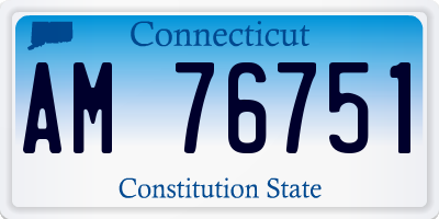 CT license plate AM76751