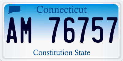 CT license plate AM76757