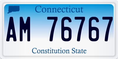 CT license plate AM76767