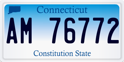 CT license plate AM76772