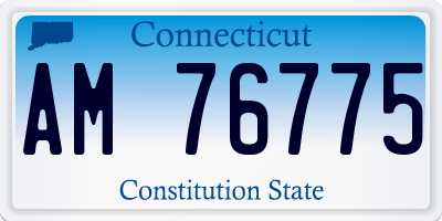 CT license plate AM76775