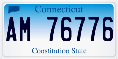 CT license plate AM76776