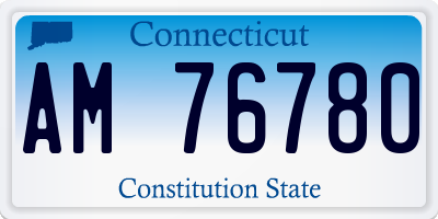 CT license plate AM76780