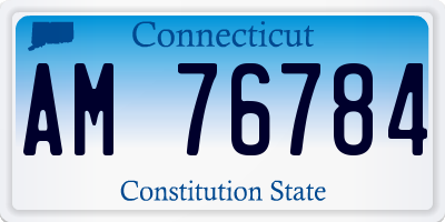 CT license plate AM76784