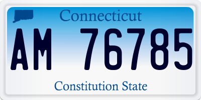 CT license plate AM76785