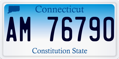 CT license plate AM76790