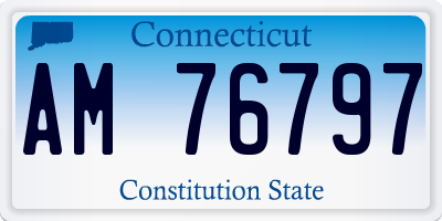 CT license plate AM76797