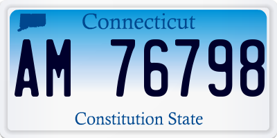 CT license plate AM76798