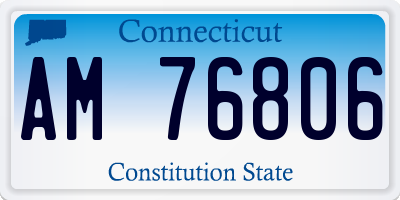CT license plate AM76806