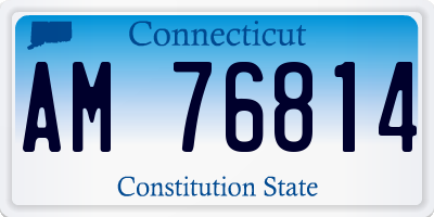 CT license plate AM76814