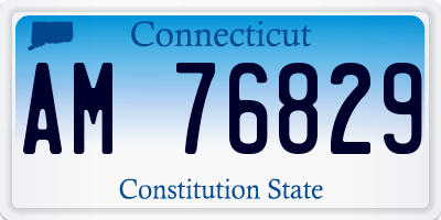 CT license plate AM76829