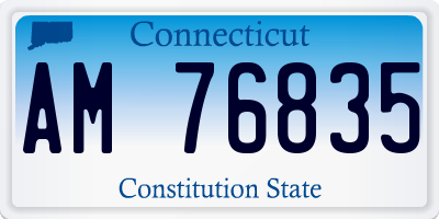 CT license plate AM76835