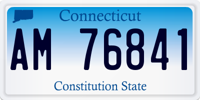 CT license plate AM76841