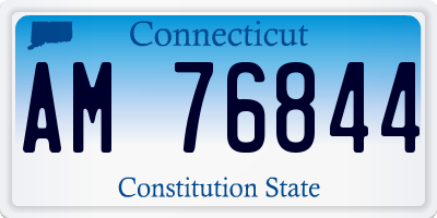 CT license plate AM76844