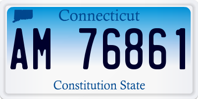 CT license plate AM76861